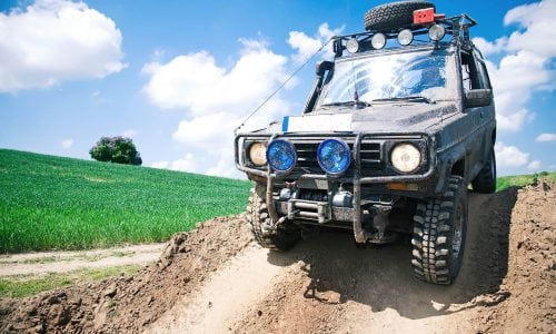 4x4 Offroad through muddy field